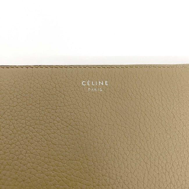 CELINE セリーヌ ラウンドファスナー 長財布 ベージュ レッド