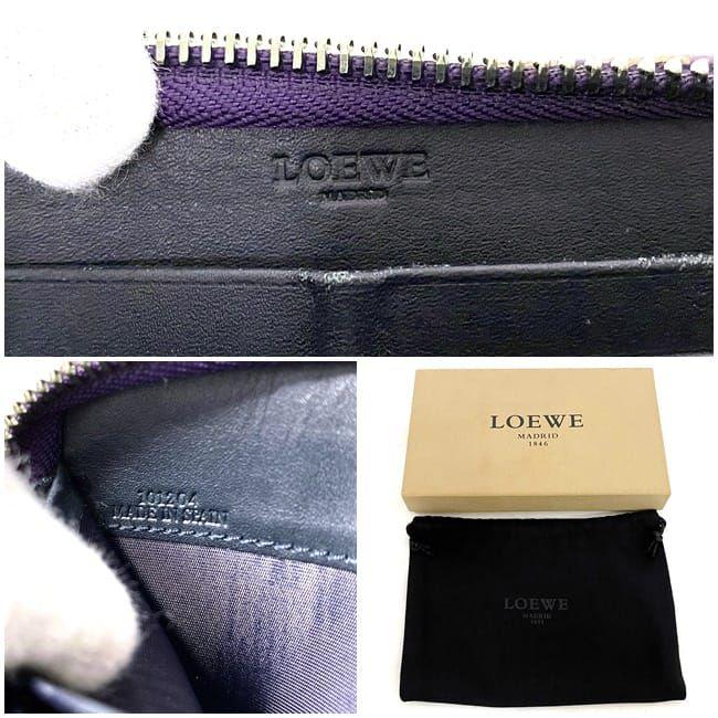 LOEWE ロエベ ラウンドファスナー 長財布 パープル アナグラム LOEWE ロエベ ラウンドファスナー 長財布 パープル アナグラム