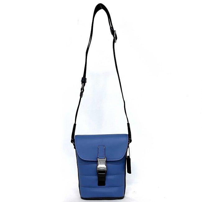 COACH コーチ ショルダーバッグ ブルー ブラック CE651 QB SKY BLUE 未 