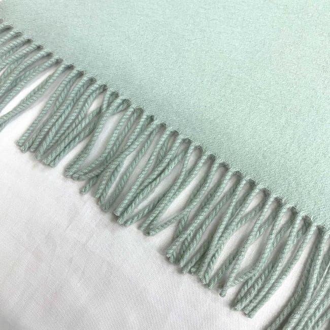 HERMES（エルメス） 大判 マフラー ライトブルー クリーニング済み