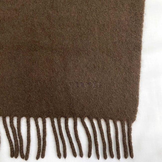 HERMES エルメス マフラー ブラウン 美品 クリーニング済み