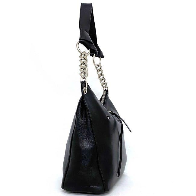 JIMMY CHOO ジミーチュウ ワンショルダー バッグ ブラック シルバー 