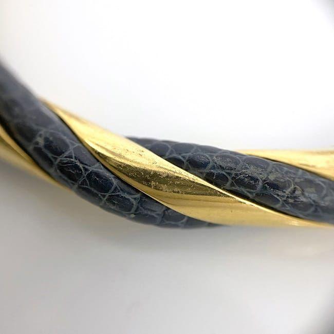 HERMES ゴールド・グレー バングル