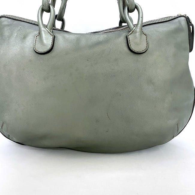 LOEWE ロエベ 2way バッグ メタリック グリーン フィエスタ 290805 美 