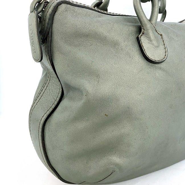 LOEWE ロエベ 2way バッグ メタリック グリーン フィエスタ 290805 美 