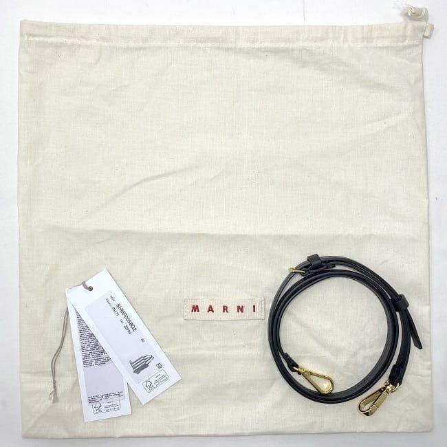 MARNI（マルニ） 2way バッグ レッド ホワイト ブラウン ストライプ