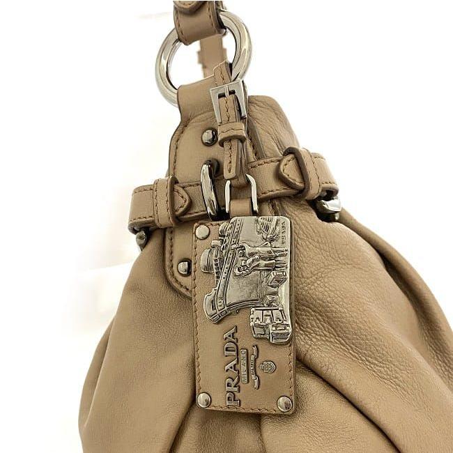 PRADA プラダ ワンショルダー バッグ ピンクベージュ BR3975 美品 