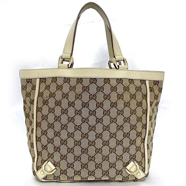 GUCCI グッチ トートバッグ ベージュ ホワイト 130739 GG
