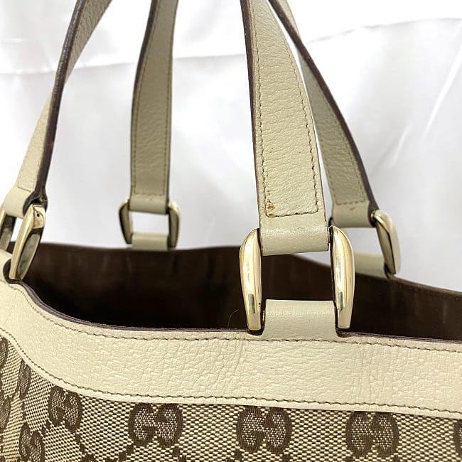 GUCCI グッチ トートバッグ ベージュ ホワイト 130739 GG