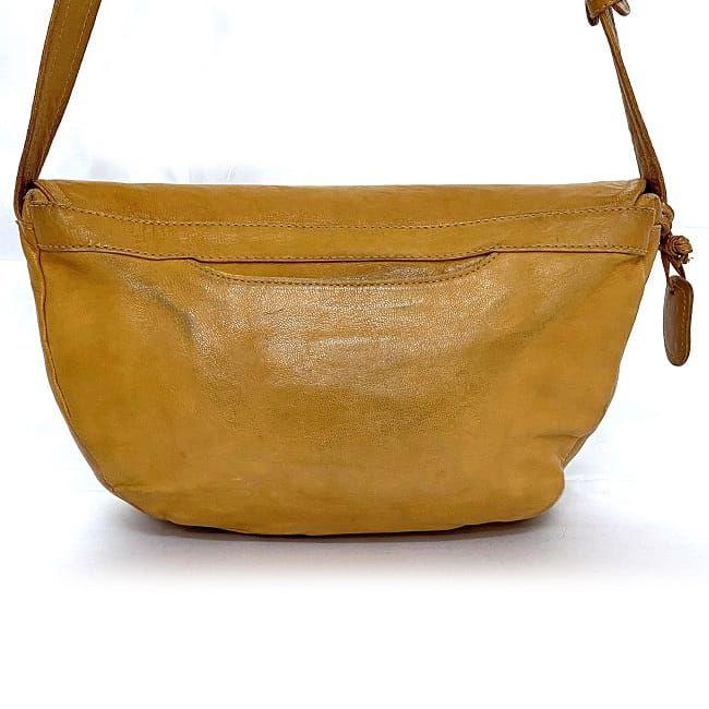 genten ゲンテン ショルダーバッグ キャメル ベージュ フラップ