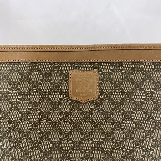 セリーヌ クラッチバッグ カーキ ベージュ マカダム 美品 ポーチ