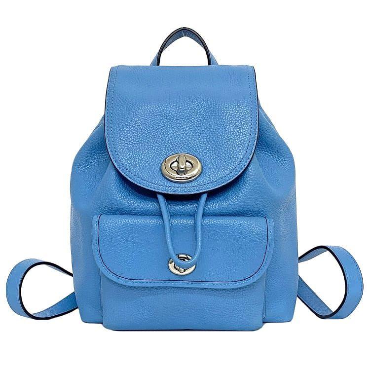 COACH コーチ ミニ リュック ライトブルー 37581 美品 バック COACH コーチ ミニ リュック ライトブルー 37581 美品 バック