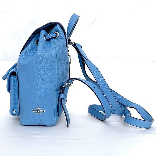 COACH コーチ ミニ リュック ライトブルー 37581 美品 バック COACH コーチ ミニ リュック ライトブルー 37581 美品 バック
