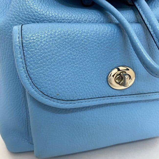 COACH コーチ ミニ リュック ライトブルー 37581 美品 バック COACH コーチ ミニ リュック ライトブルー 37581 美品 バック