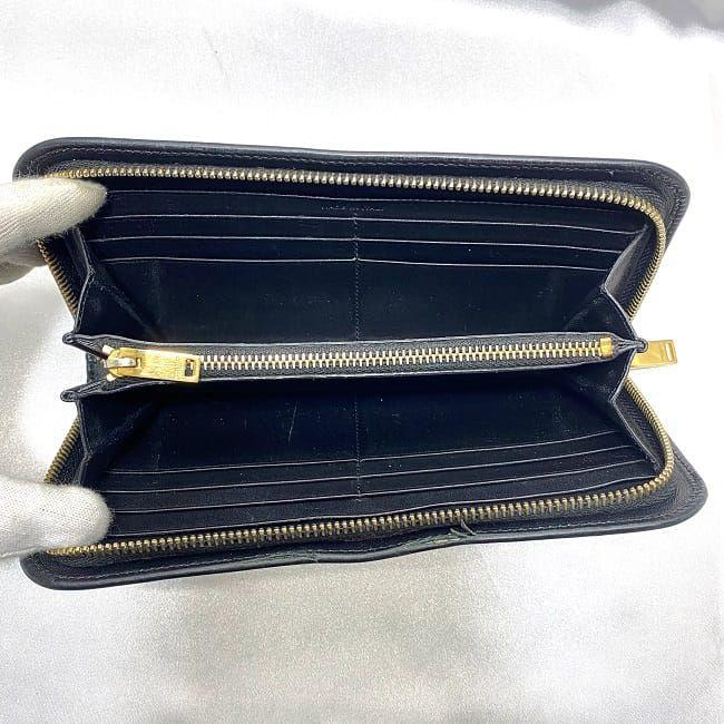 SAINT LAURENT サンローラン パリ ラウンドファスナー 長財布 ブラック  