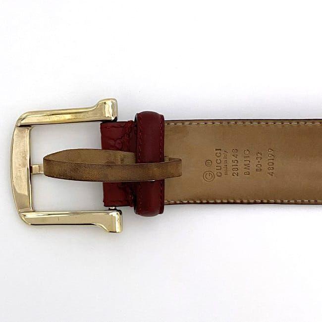 GUCCI（グッチ） ベルト レッド シマ 281548 ウエスト 40mm レザー