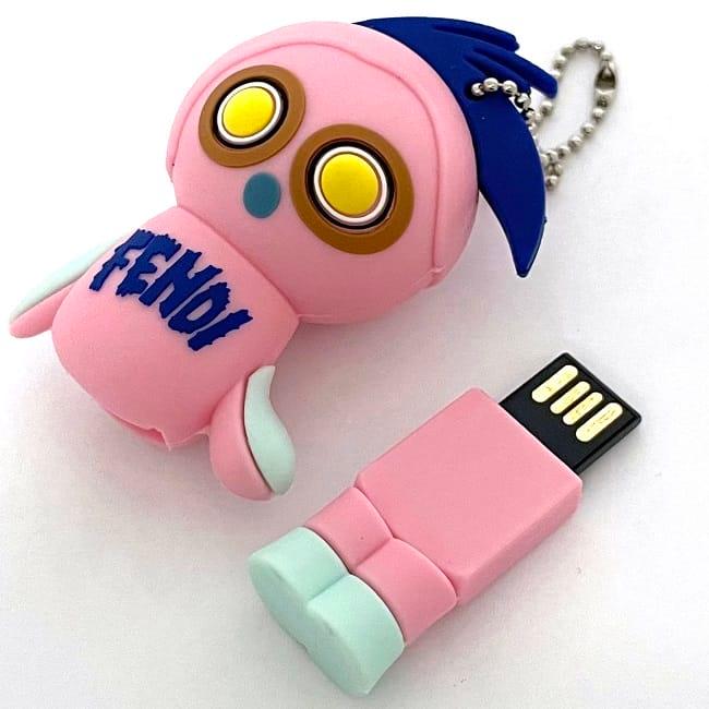 フェンディ USB メモリ チャーム ピンク モンスター ec-19923 美品 16GB キーホルダー ラバー 中古｜f-high-c｜07