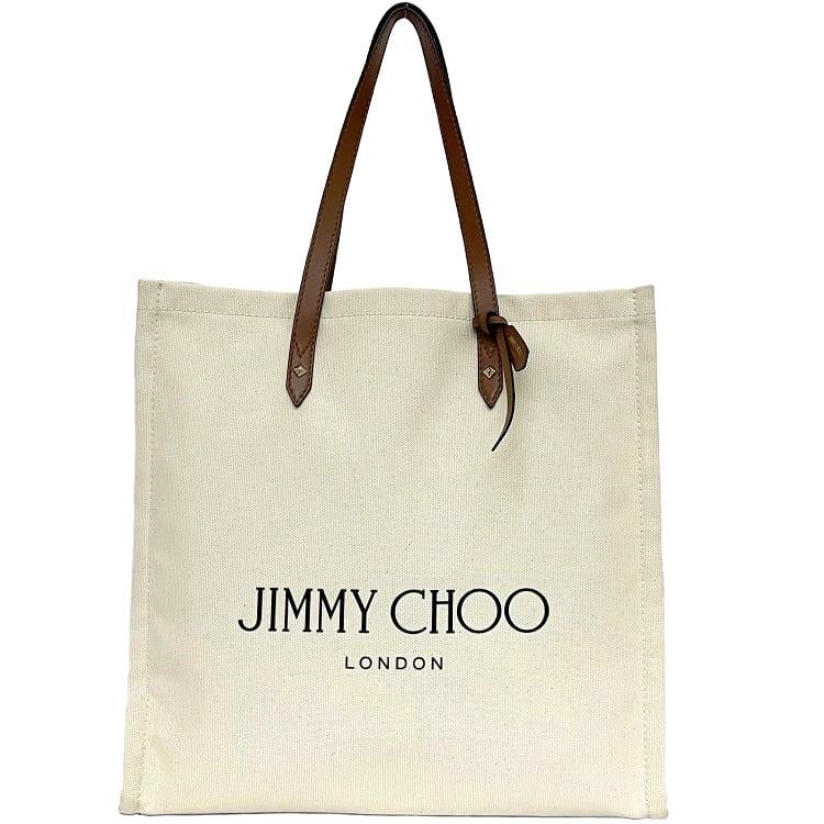 JIMMY CHOO ジミーチュウ トートバッグ ナチュラル ホワイト