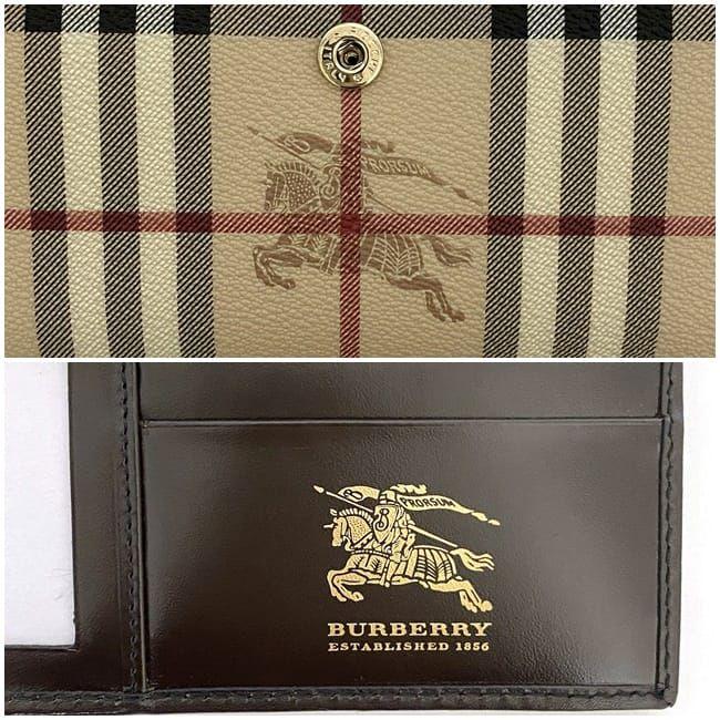 BURBERRY バーバリー 二つ折り 長財布 ブラウン ベージュ ノバ