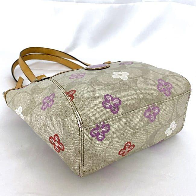 未使用級☆COACHコーチ2wayショルダーバッグ シグネチャー マルチカラー COACH コーチ 2way ショルダー バッグ グレー ベージュ マルチ