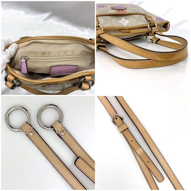 COACH コーチ 2way ショルダー バッグ グレー ベージュ マルチ