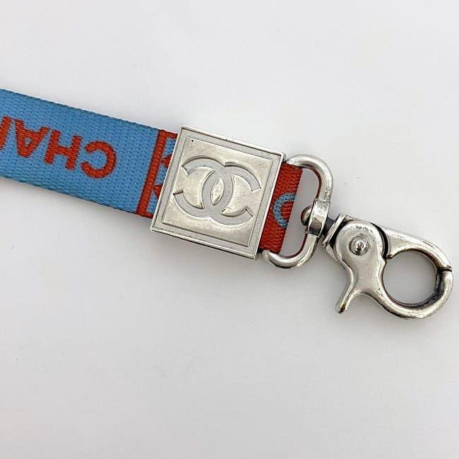 CHANEL シャネル ネックストラップ ブルー レッド スポーツ ec