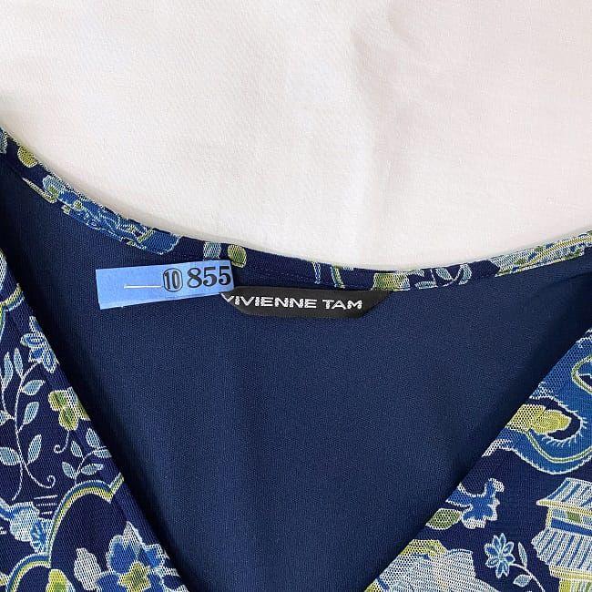 VIVIENNE TAM ヴィヴィアン タム ノースリーブ ワンピース ブルー ec