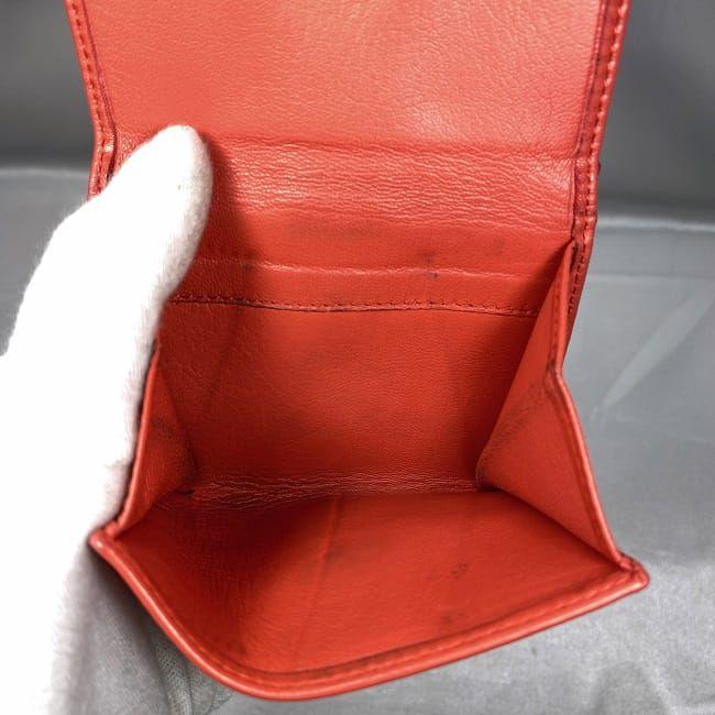 LOEWE ロエベ 二つ折り 財布 レッド アナグラム ec-20530 美品