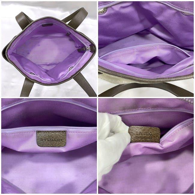 BVLGARI（ブルガリ） トートバッグ ベージュ ブラウン ロゴマニア ec