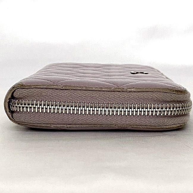 CHANEL シャネル ラウンドファスナー 長財布 パープル マトラッセ 財布 