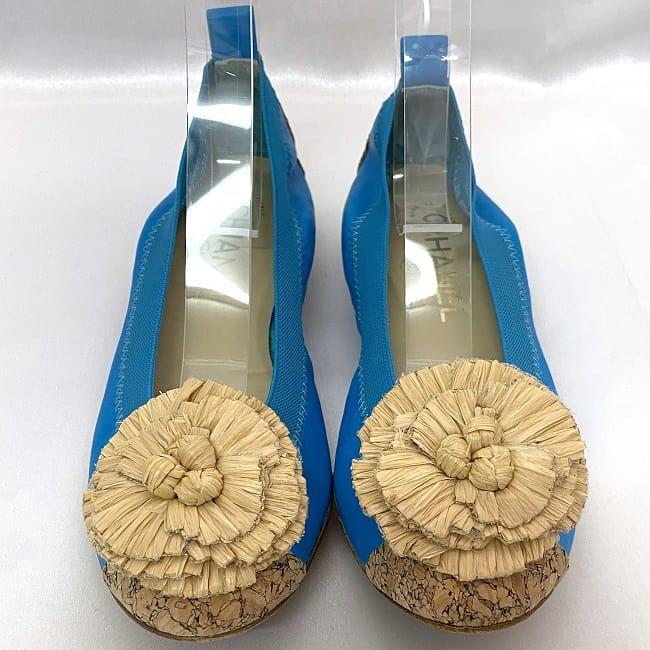 鑑定済】シャネル バレリーナ パンプス #34 1/2 C 21.5cm 美品