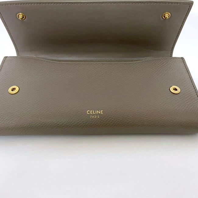 CELINE（セリーヌ） 二つ折り 長財布 ラージフラップ ウォレット ec