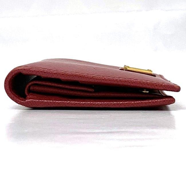 PRADA プラダ 二つ折り 財布 ec-21505 レッド 1MV204 美品 