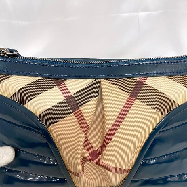 BURBERRY（バーバリー） ポーチ ec-21677 ベージュ ネイビーブルー