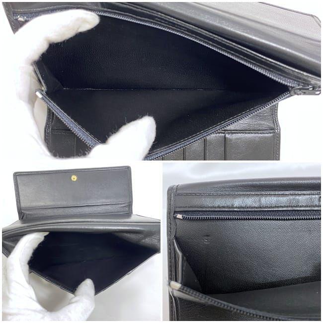 LOEWE（ロエベ） 三つ折り 財布 ec-21948 ブラック アナグラム 美品