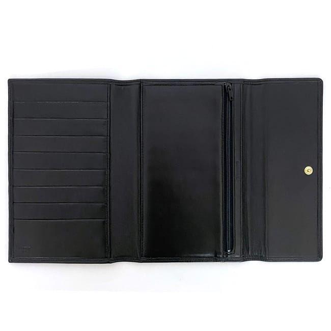 LOEWE（ロエベ） 三つ折り 財布 ec-21948 ブラック アナグラム 美品