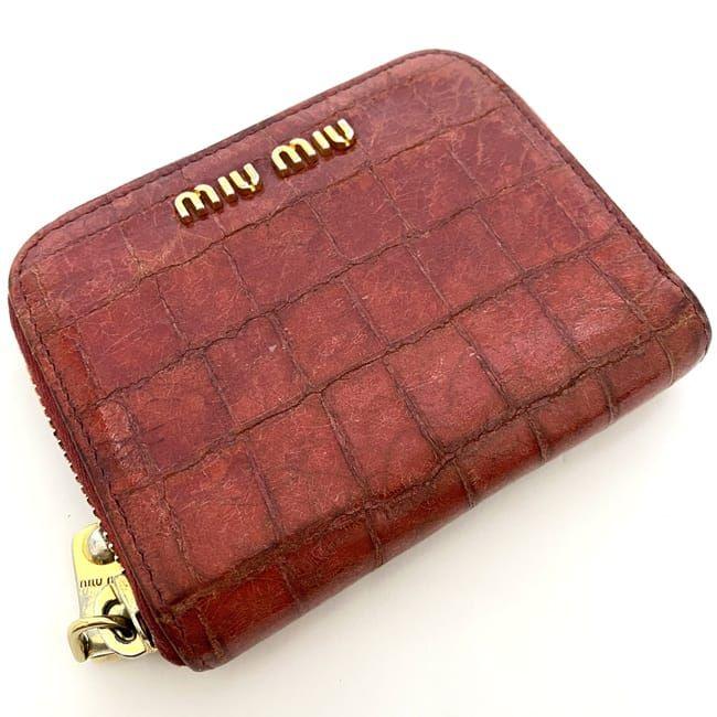 miu miu（ミュウミュウ） コインケース ec-22044 レッド 小銭入れ