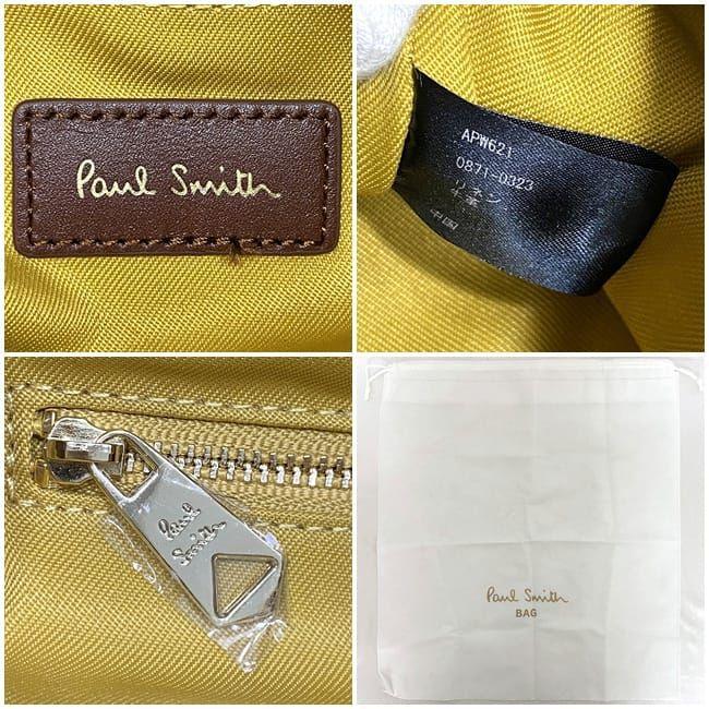 ポールスミス 巾着 2way バッグ ec-22140 ナチュラル ホワイト  