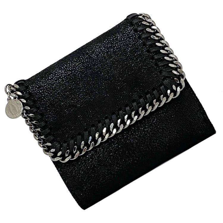 Stella McCartney ブラック二つ折り財布　ファラベラ STELLA McCARTNEY ステラマッカートニー Sm Zip Wallet Falabe