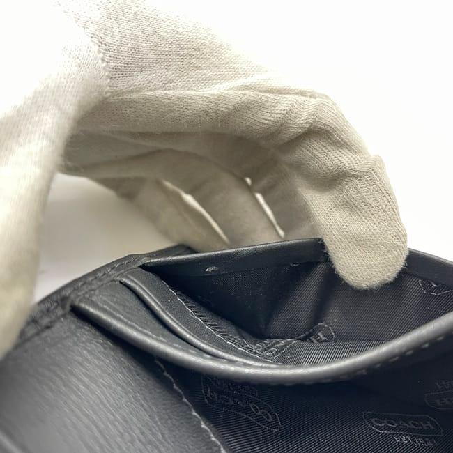 COACH（コーチ） 二つ折り 札入 ec-22897 グレー ブラック オプアート