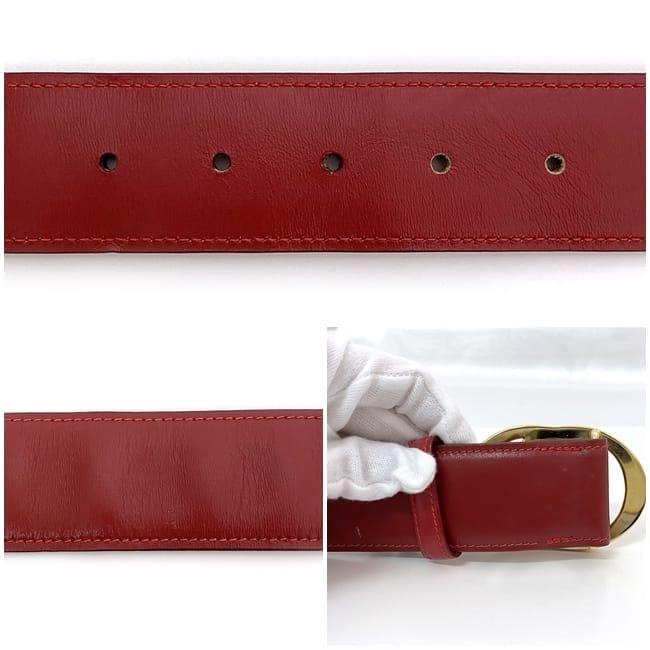 グッチ ベルト ec-23216 レッド インターロッキング 087 01/28 1510 美品 75cm レザー 中古 GUCCI 40mm 赤 GG ロゴ 箱付き ウエストベルト ヴィンテージ 40mm メンズ レディース 男女兼用 定番 人気 ゴールド金具 ロゴバックル ブランド 本物 鑑定済み GUCCI（グッチ） ベルト ec-23216 レッド インターロッキング 087 01