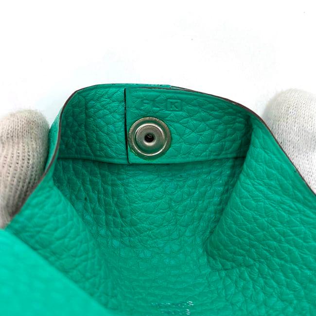 HERMES エルメス バスティア B刻印 コインケース グリーン　美品 HERMES エルメス コインケース バスティア ec-23315 グリーン