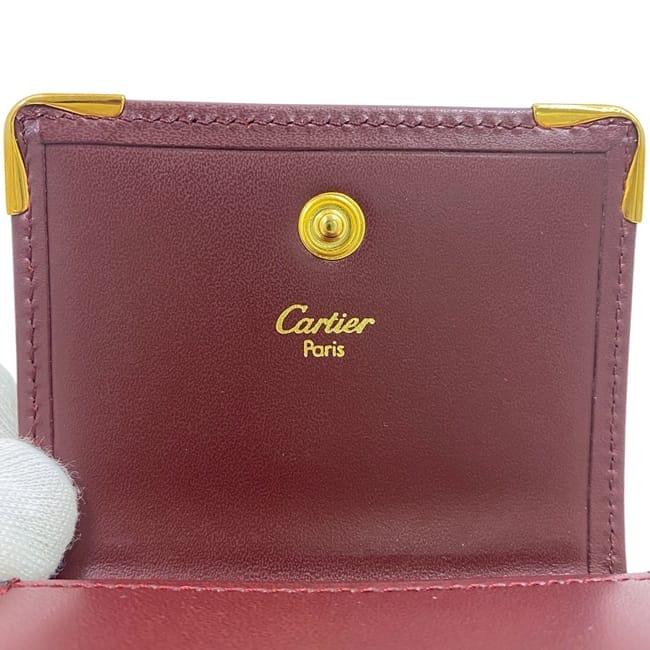 カルティエ コインケース ec-23732 ボルドー マスト 美品 小銭入れ