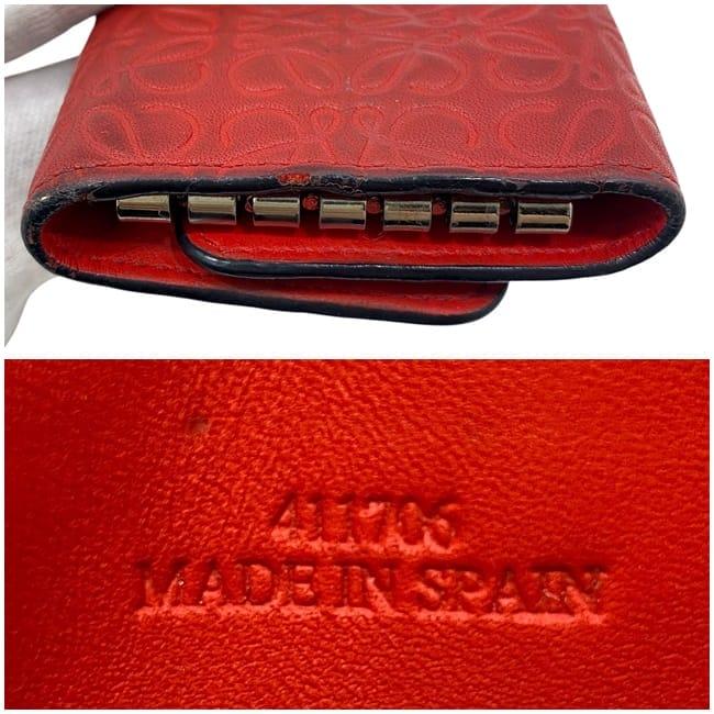 ロエベ 6連 キーケース ec-23814 レッド リピート アナグラム 160.17.010 美品 レザー 中古 411706 LOEWE ロゴ 赤 ホック 鍵 ホルダー メンズ レディース リピートアナグラム 定番 人気 男女兼用 総柄 鍵収納 持ち運び ブランド 本物 鑑定済み LOEWE（ロエベ） 6連 キーケース ec-23814 レッド リピート アナグラム