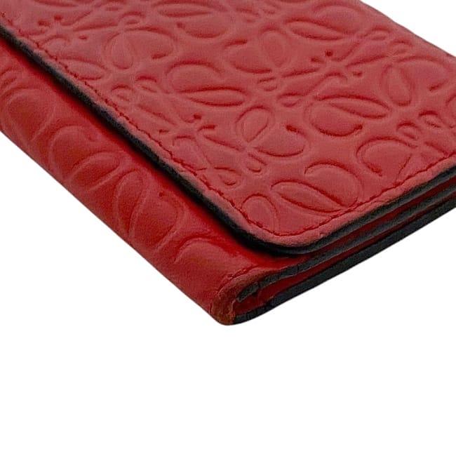 ロエベ 6連 キーケース ec-23814 レッド リピート アナグラム 160.17.010 美品 レザー 中古 411706 LOEWE ロゴ 赤 ホック 鍵 ホルダー メンズ レディース リピートアナグラム 定番 人気 男女兼用 総柄 鍵収納 持ち運び ブランド 本物 鑑定済み LOEWE（ロエベ） 6連 キーケース ec-23814 レッド リピート アナグラム