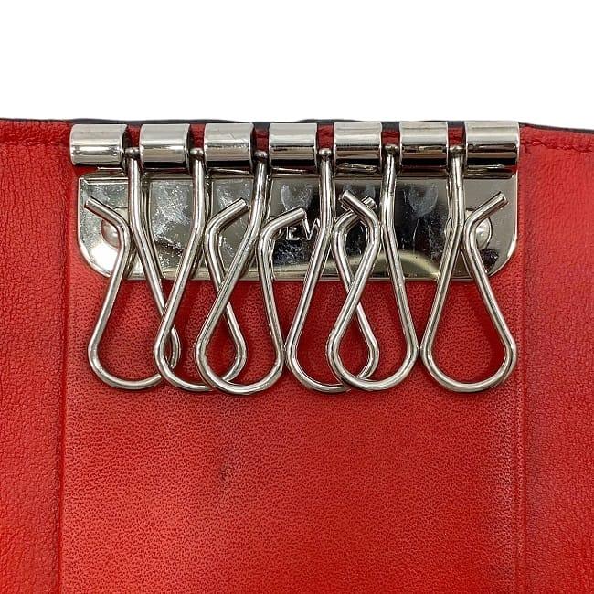 LOEWE（ロエベ） 6連 キーケース ec-23814 レッド リピート アナグラム