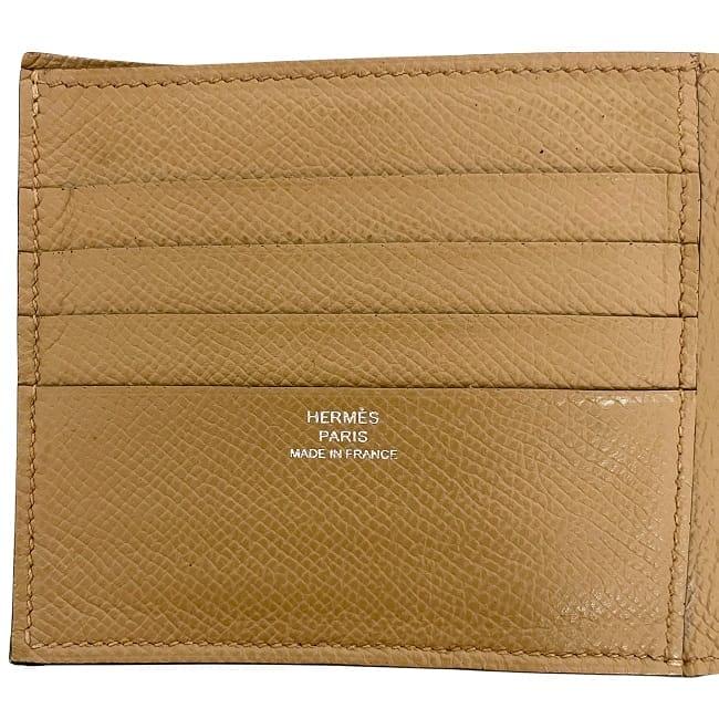 HERMES（エルメス） 二つ折り 財布 MC2 ec-23822 ベージュ シンプル