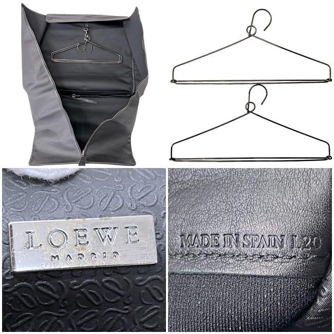 ロエベ ガーメント ケース ブラック アナグラム 衣装バッグ レザー 中古 LOEWE スーツ ビジネス 衣類 持ち運び 出張 旅行 ショルダー ストラップ付 黒 ヴィンテージ レア メンズ レディース 男女兼用 斜め掛け 衣装ケース LOEWE（ロエベ） ガーメント ケース ブラック アナグラム 衣装バッグ