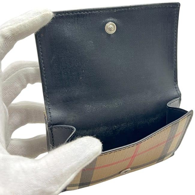 BURBERRY（バーバリー） 三つ折り 財布 ベージュ ブラック ノバ