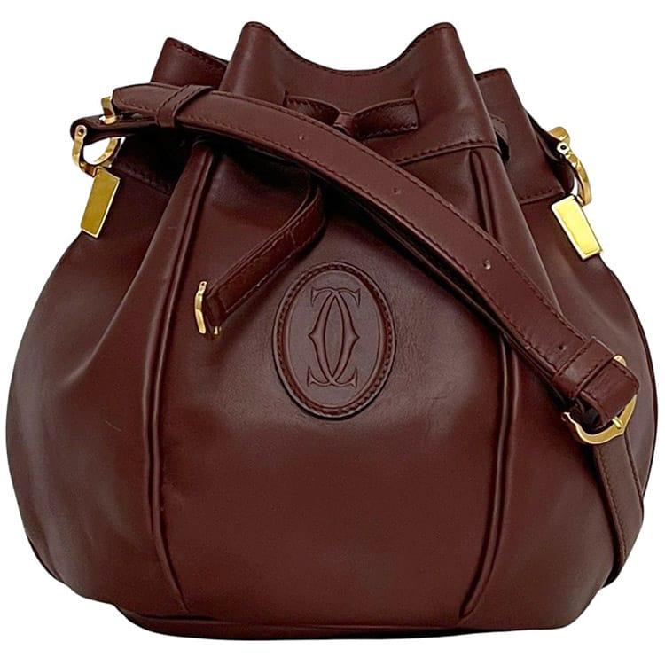 Cartier（カルティエ） ショルダーバッグ ボルドー マスト 美品 巾着